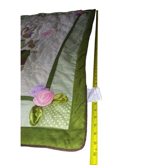 Cracker Barrel Old Country Rabbit Quilt Family Raised On Love 50 x 60 Inch Flora - Picture 10 of 10